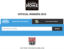 Tablet Screenshot of kinsmenhomelottery.com